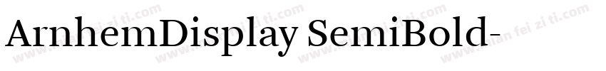 ArnhemDisplay SemiBold字体转换